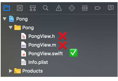crear un nuevo archivo, PongView.swift.
